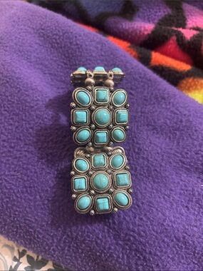 Turquoise Stone Cluster Bracelet - Women Jewelry